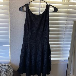 Black floral sparkly dress